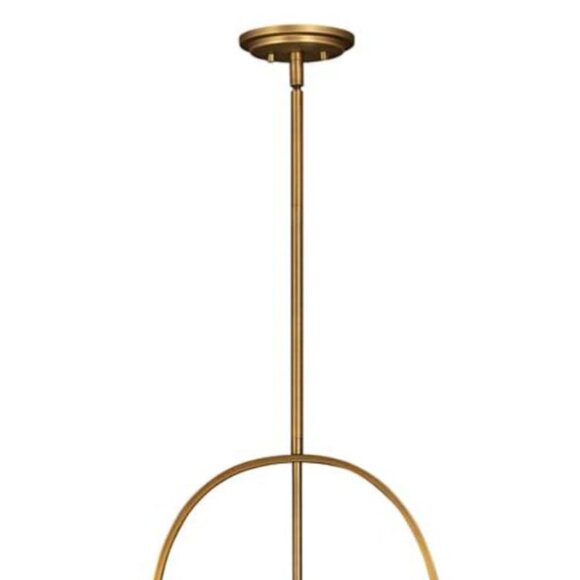 Two Adjustable Height, for Even or Sloped Ceilings, Etched Opal Globe - Picture 3 of 3